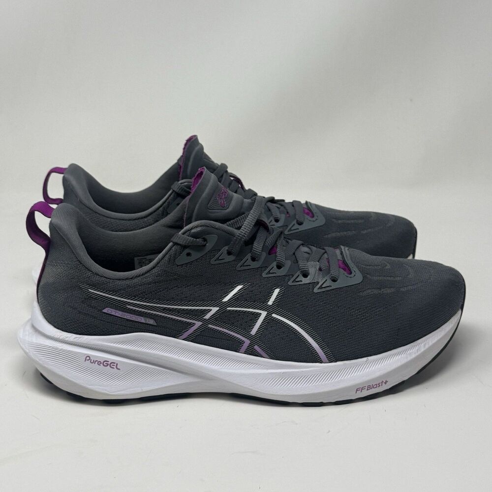 Asics GT-2000 13 Shoes Womens 10 Gray Purple Mesh Running Walking Sneakers